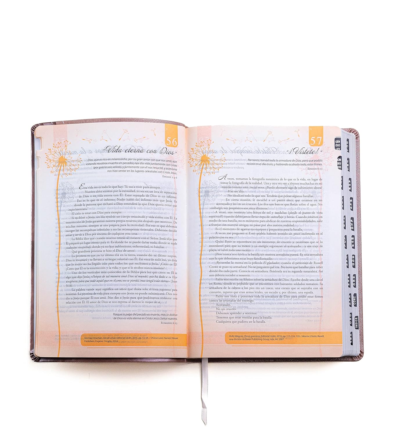 Biblia para Mujeres | RVR 1960 | Promesas Inspira | Piel especial rosa con índice | Tapa dura