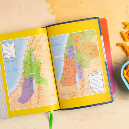 Biblia para Niños Exploradores | RVR 1960 | Azul cósmico | Símil piel | Ilustrada a color | Letra 9.5 pts