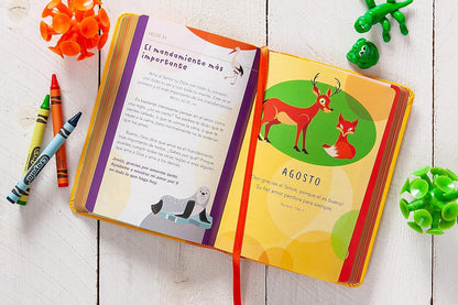 Mi tiempo con Dios para niños | Devocionario Infantil | Imitación de Cuero