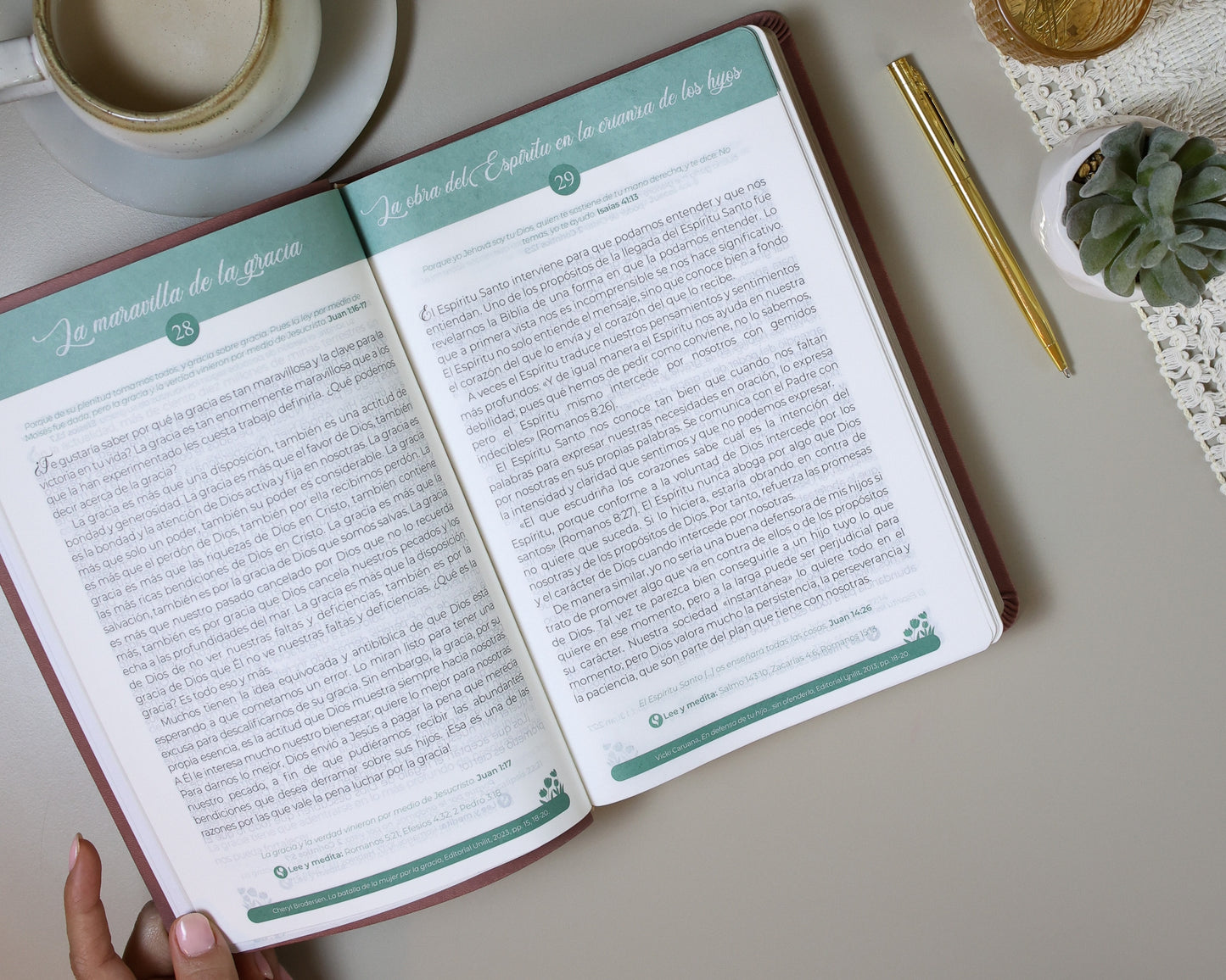 Biblia de Promesa | RVR 1960 | Virtuosa | Letra gigante | Rosa