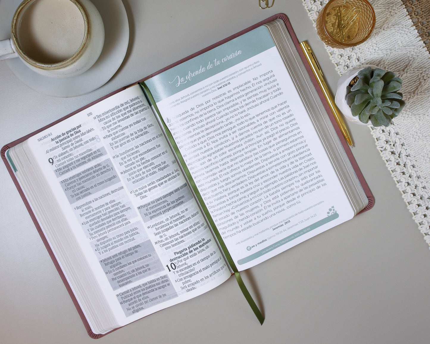 Biblia de Promesa | RVR 1960 | Virtuosa | Letra gigante | Rosa