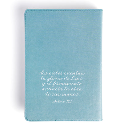 Biblia RVR 1960 | Letra grande 12 pts | Tamaño manual | Edición especial aqua | Tapa dura | Español