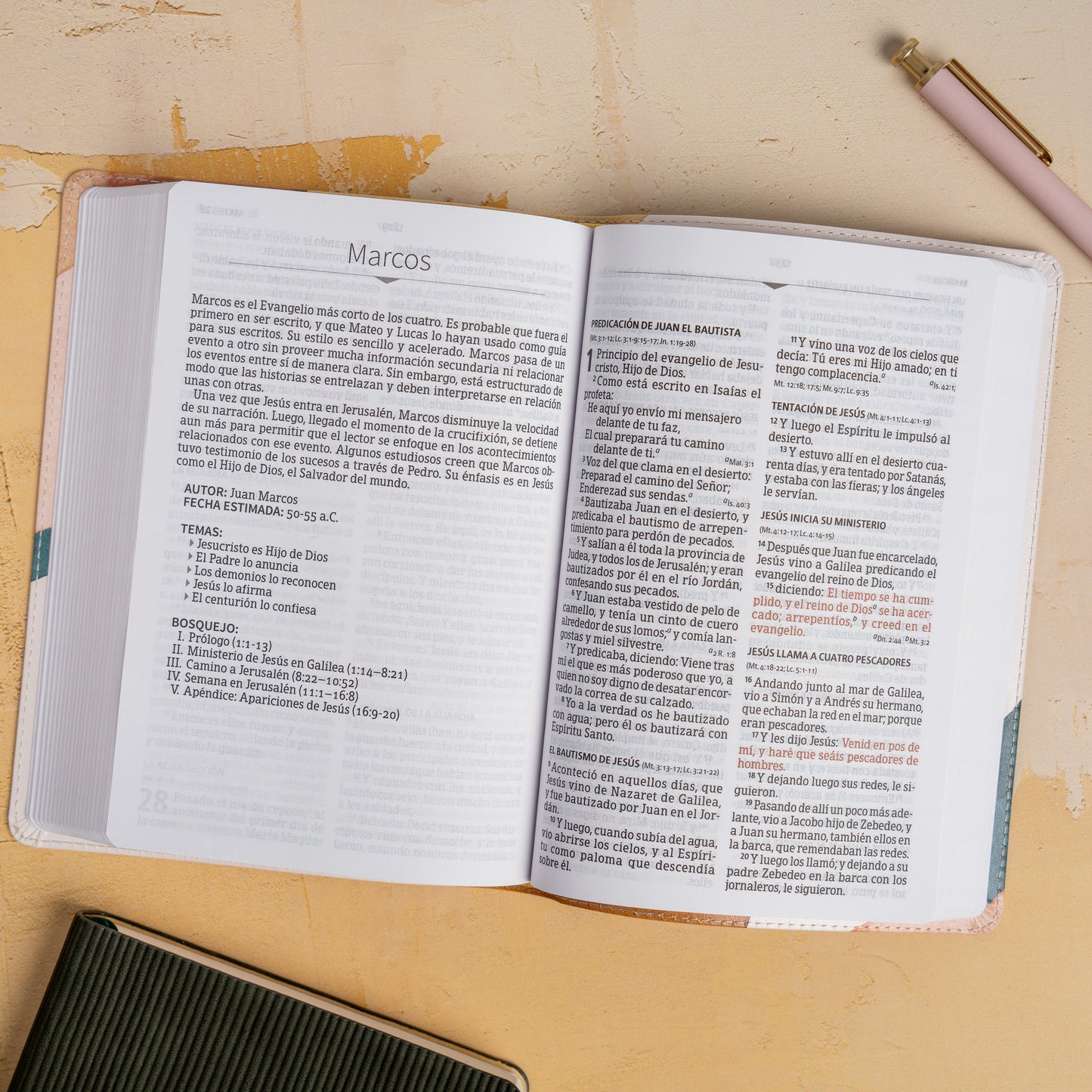 Biblia RVR 1960 | Letra grande 12 pts | Tamaño manual | Edición especial aqua | Tapa dura | Español