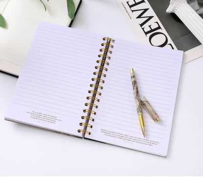 Libreta y Bolígrafo ABBA | Set La Senda de la Vida | Salmos 16:11 | Tapa dura argollada