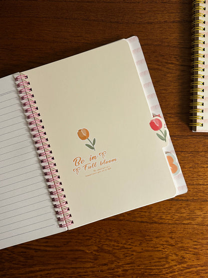 Cuaderno Floral rojo | Espiral
