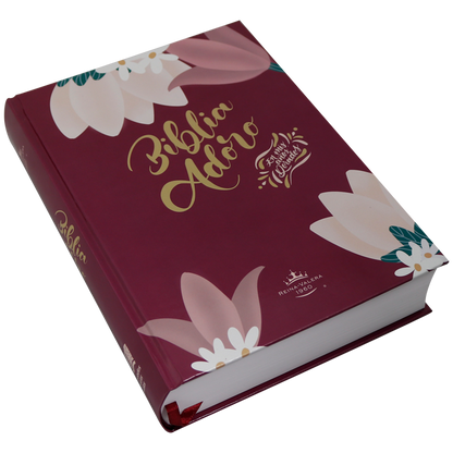 Biblia Adoro | Reina Valera 1960 | Letra grande 11 pts | Tapa dura flores