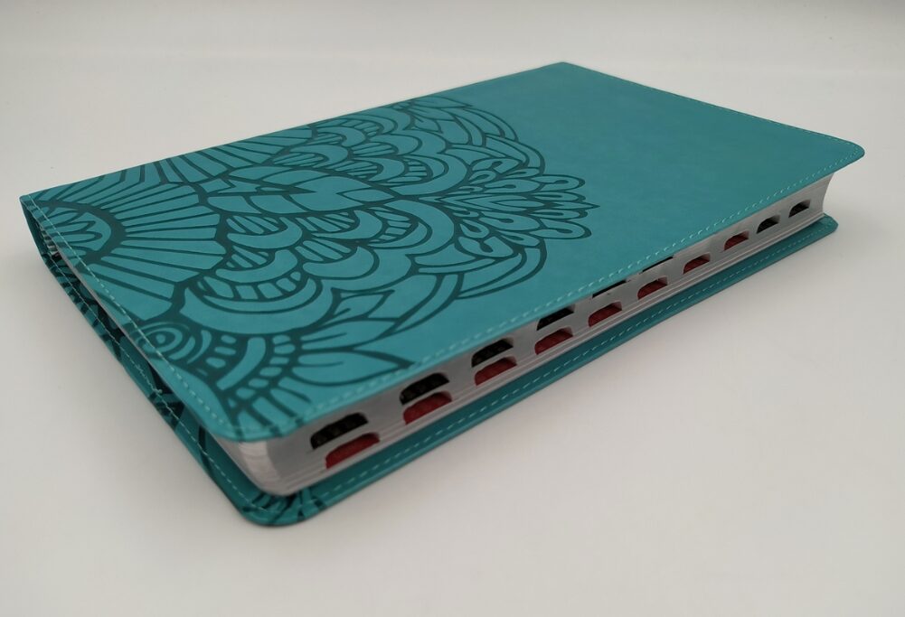 Biblia Ultrafina | RVR 1960 | Aqua símil piel | Con índice