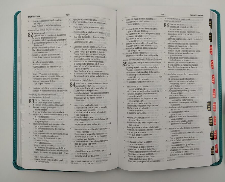 Biblia Ultrafina | RVR 1960 | Aqua símil piel | Con índice