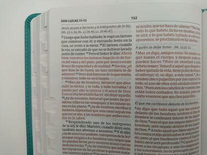 Biblia Ultrafina | RVR 1960 | Aqua símil piel | Con índice