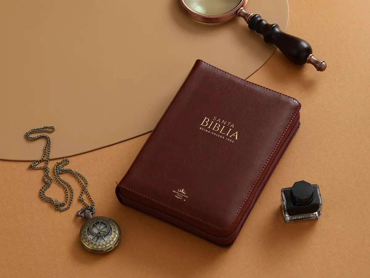 Biblia Reina Valera 1960 | Letra grande 11 pts | Cierre | Café oscuro
