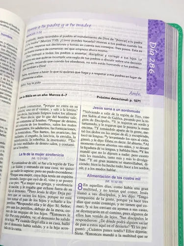 Biblia de una joven conforme al corazón de Dios | Verde | Devocional