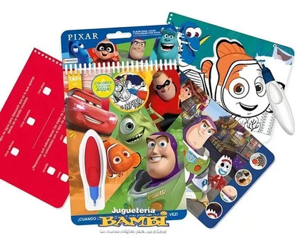 Pixar | Agua Wow | Libro para colorear con agua
