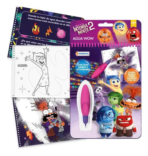 Intensamente 2 | Agua Wow | Libro para colorear con agua