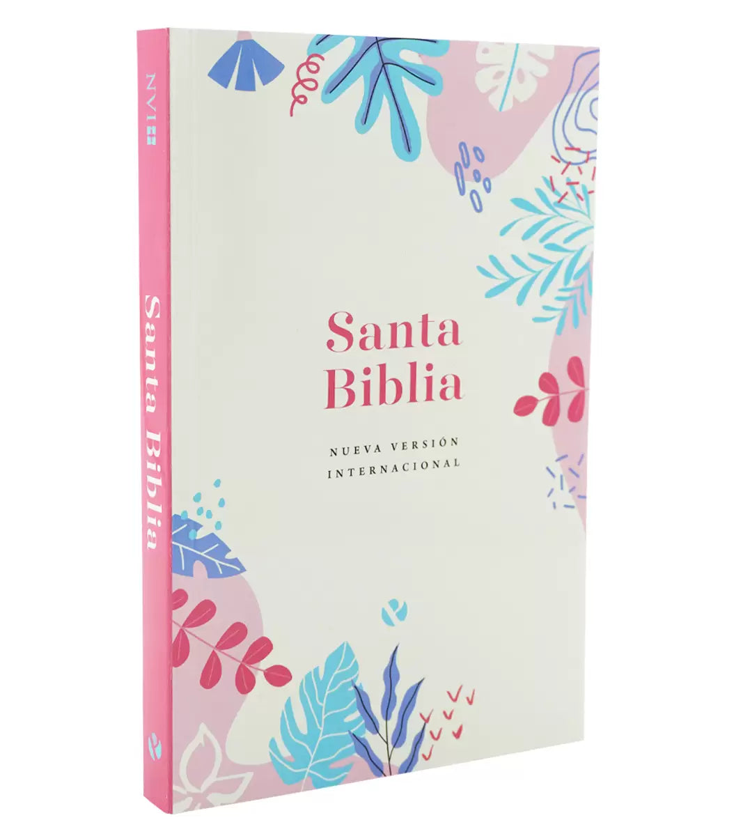 Biblia Ultrafina | Nueva Versión Internacional | Tapa Rústica Crema/Flores