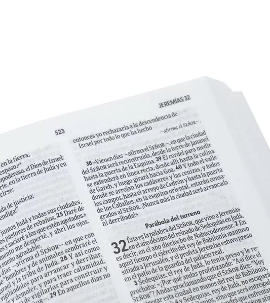 Biblia Ultrafina | Nueva Versión Internacional | Tapa Rústica Crema/Flores