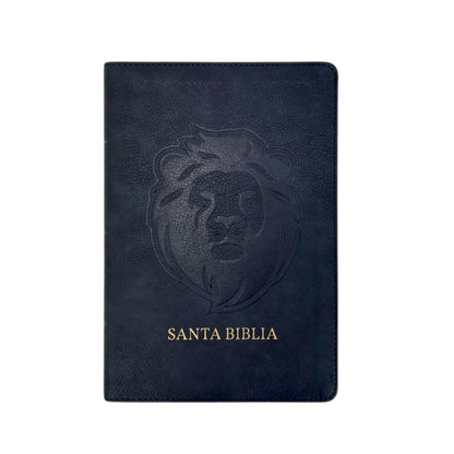 Biblia Reina Valera 1960 | Letra grande 12 pts | Tamaño manual | León ceniza | Español