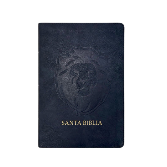 Biblia Reina Valera 1960 | Letra grande 12 pts | Tamaño manual | León ceniza | Español