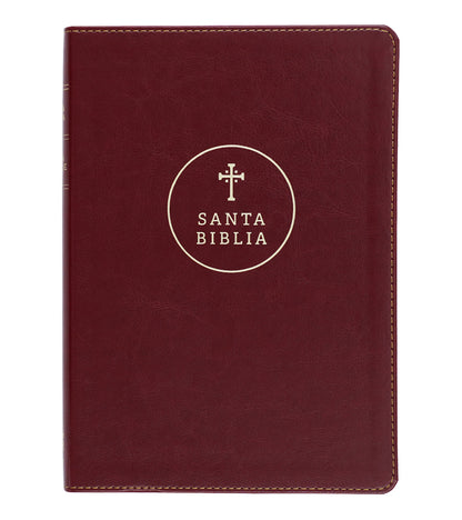 Santa Biblia | RVR 1960 | Ultrafina | Letra grande 10 pts | Imitación piel café rojizo