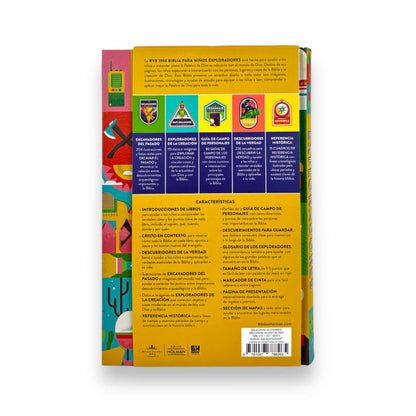Biblia para Niños Exploradores | RVR 1960 | Ilustrada | Tapa dura | Recursos didácticos y arqueológicos