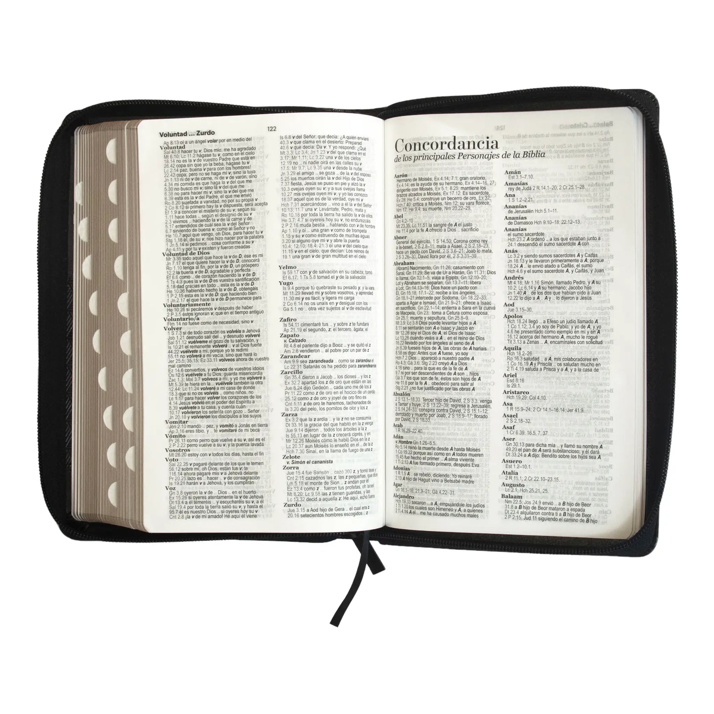 Biblia Reina Valera 1960 | Tamaño manual | Letra grande 12 pts | Negro con cierre e índice | Imitación piel