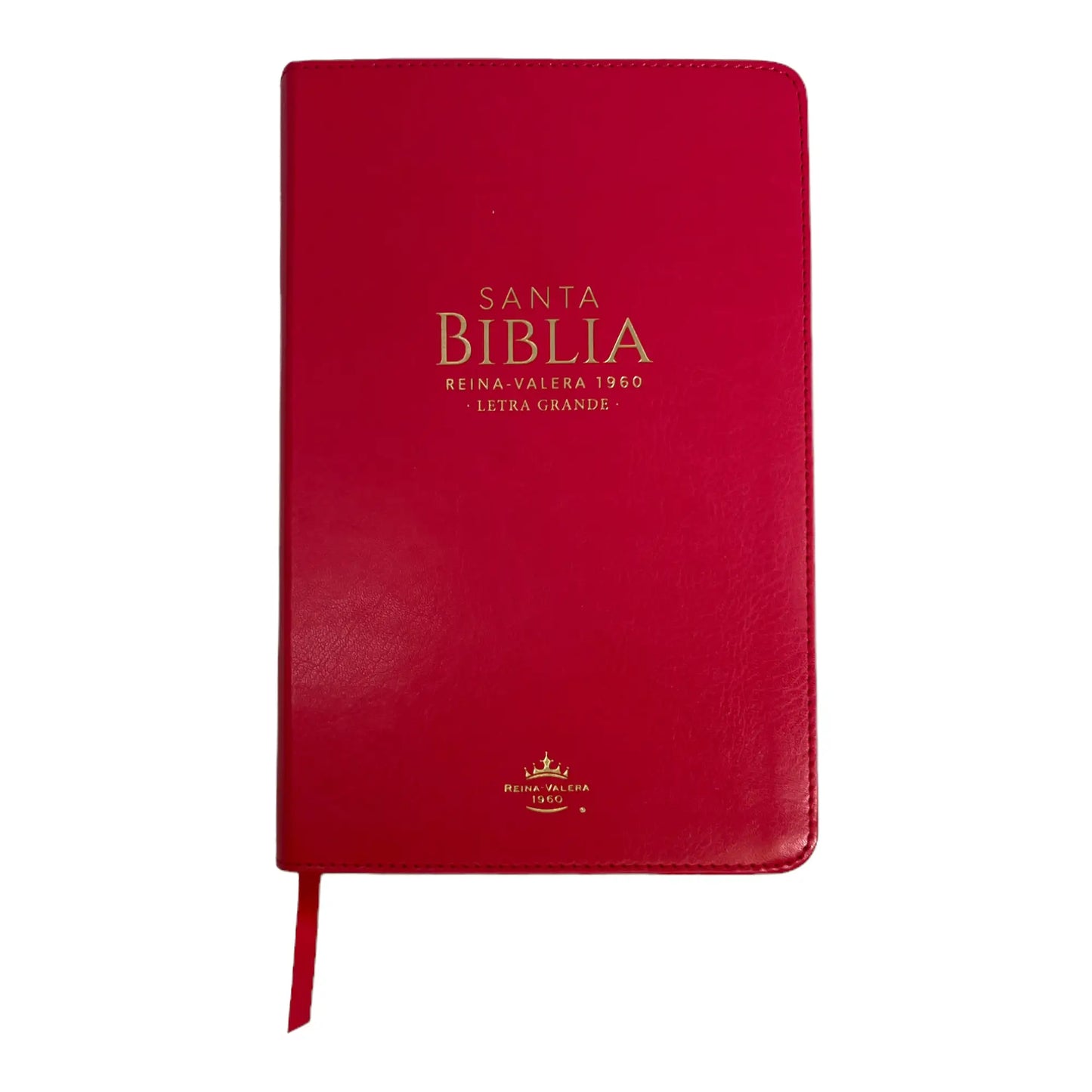 Biblia Reina Valera 1960 | Tamaño manual | Letra grande 12 pts | Imitación piel rosa oscuro con índice | Colección clásica