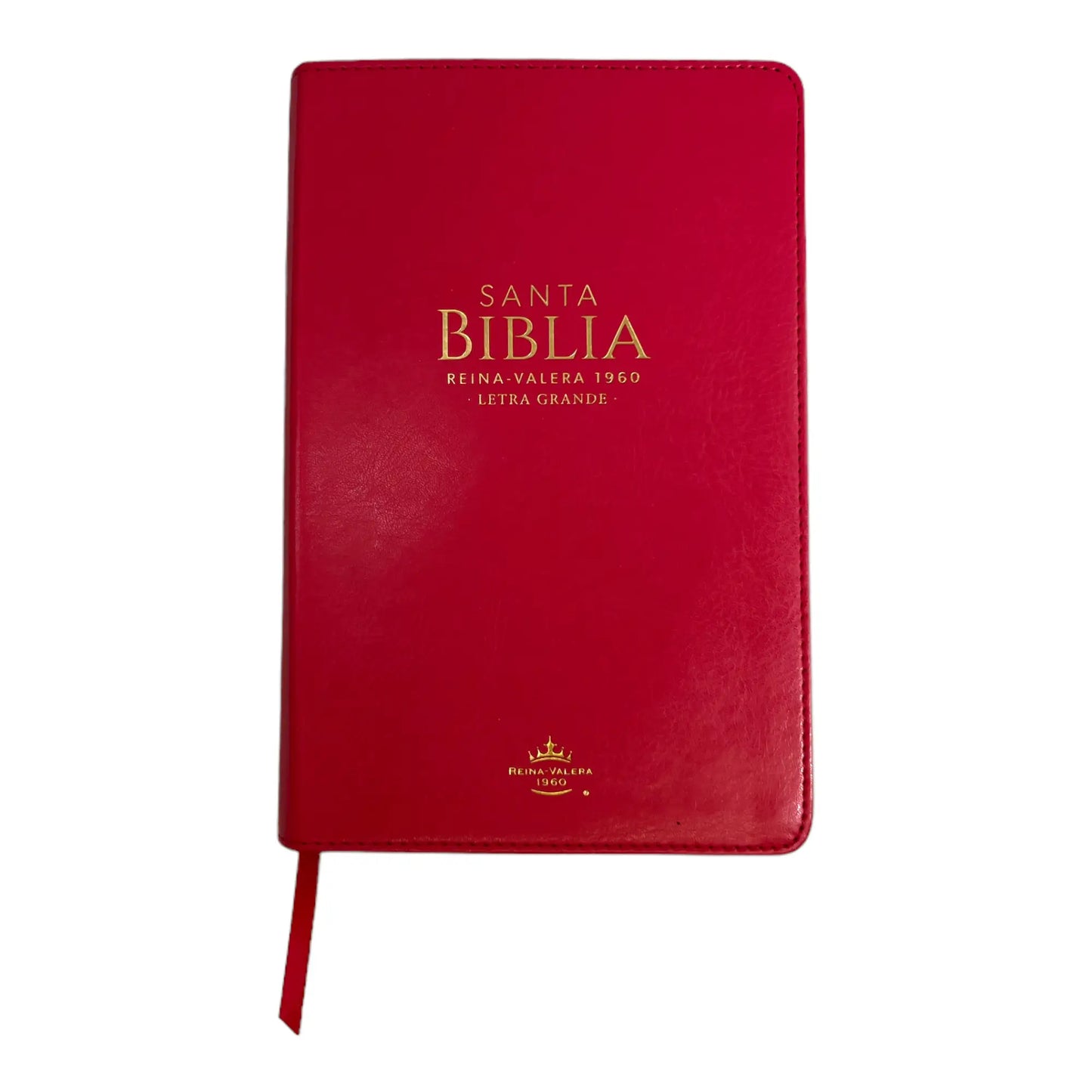 Biblia Reina Valera 1960 | Tamaño manual | Letra grande 12 pts | Imitación piel rosa oscuro | Colección clásica