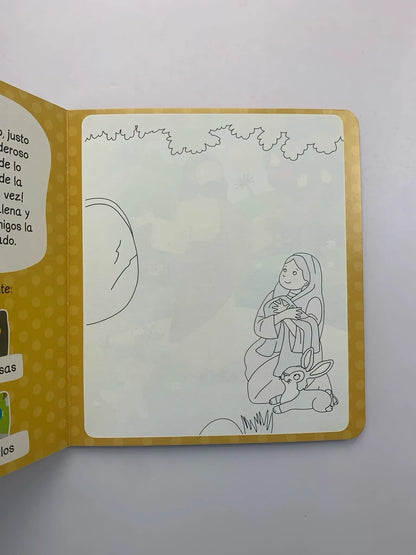 Milagros de Jesús | Libro para pintar con agua | Infantil | Español