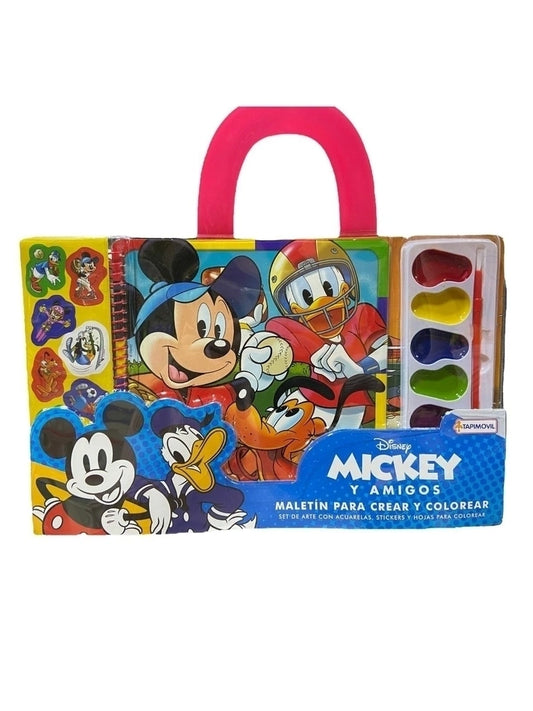 Maletín para Crear y Colorear Tapimovil | Acuarelas | Mickey y amigos