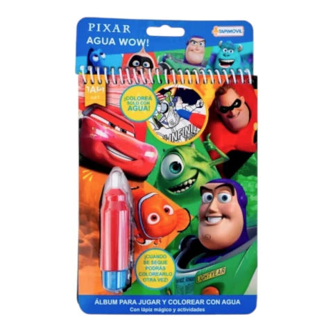 Pixar | Agua Wow | Libro para colorear con agua