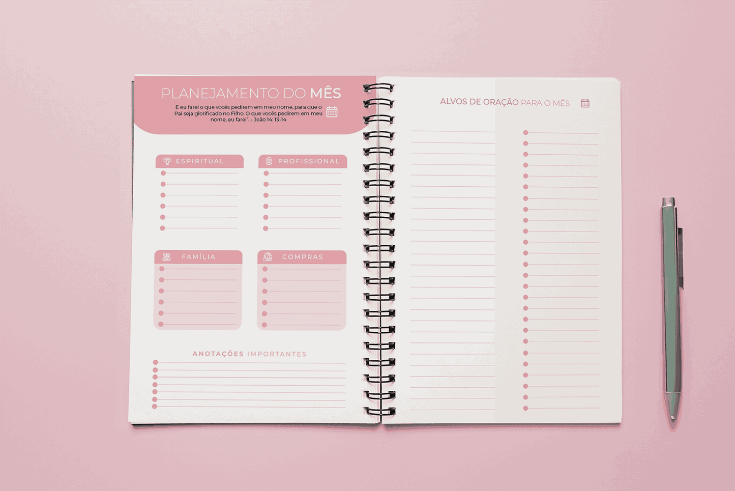 Planner Meu Propósito | Flor | Organize sua Vida e Cresça Espiritualmente