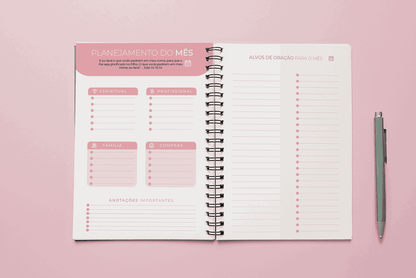 Planner Meu Propósito | Flor | Organize sua Vida e Cresça Espiritualmente