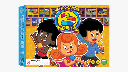 Jogo de Tabuleiro Vamos Cantar com 3 Palavrinhas